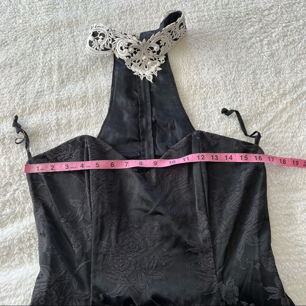 Vintage Gunne Sax Jessica McClintock Reverse Halter Party Dress - Picture 11 of 12